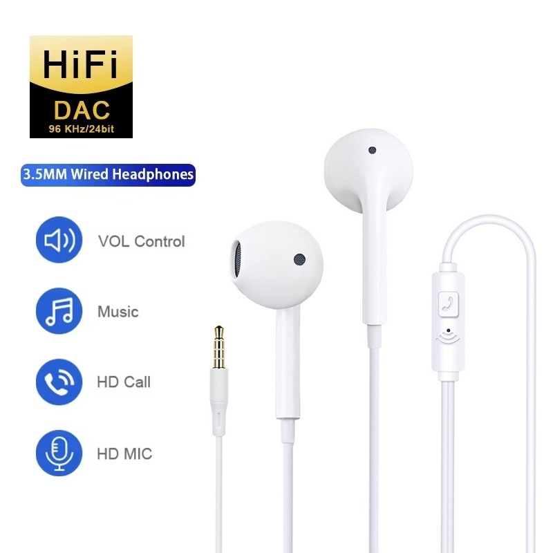 Running Gear Headphones - Écouteurs intra-auriculaires 3,5 mm pour smartphone,
